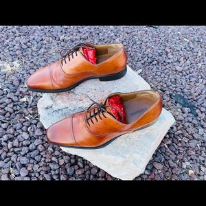 MAGNANNI Made in Portugal Brown Cap Toe Dress Shoes 8 M